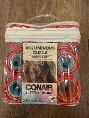 Conair Voluminous Curls Self-Grip Rollers - Pink, Orange, Blue